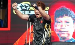 'Hoàng Sao' nén đau để thắng ngược ở giải billiards 10 bi VĐTG